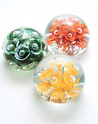 Paperweights by Edwin Clark, Douglas Replogle, and Gary Riffle