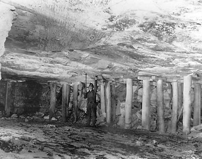 Miner in a mine