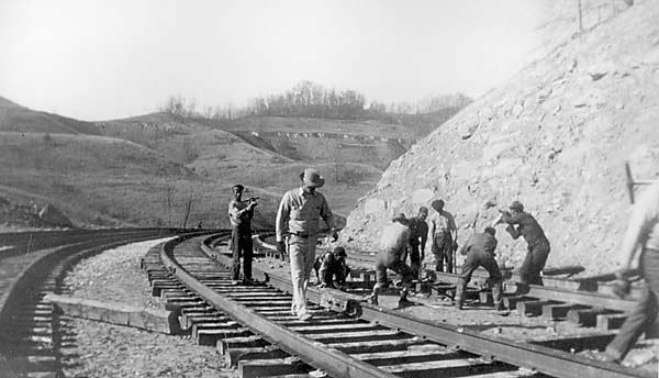 Track crew in Nicholas County 