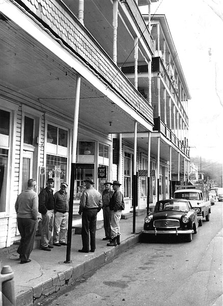 Men gather in front of Snyder’s Five-and-Dime on Pennsylvania Avenue in Hundred during the late 1950's