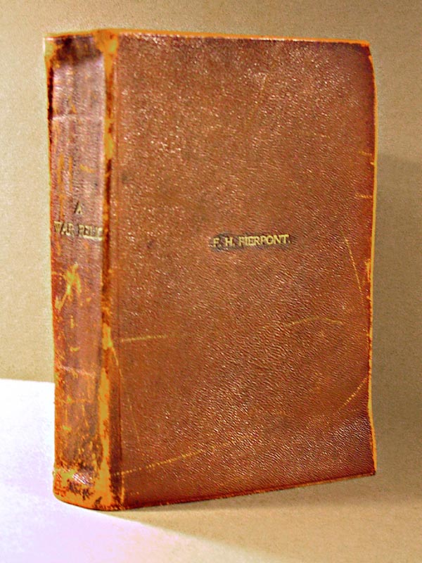 Bible of Governor Francis Pierpont partially burned by Confederate
troops