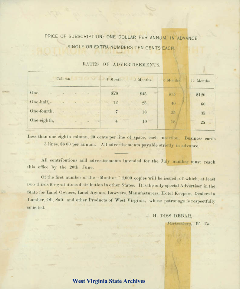 Letter from Joseph Hubert Diss Debar to Gov. John Jeremiah Jacob about immigrants from Norway and Sweden, 1871 (Ar1725, 045)