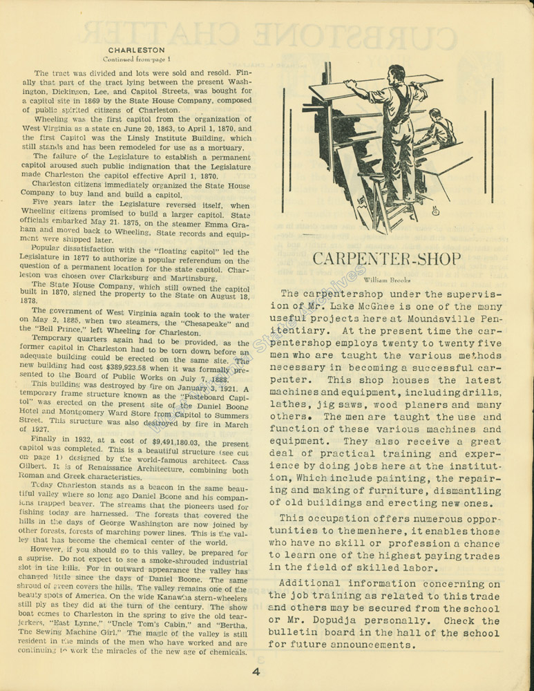 The Penscope bi-monthly newsletter published by and for the men of the West Virginia Penitentiary, 1928. (Pub 1.Pen 1.4)