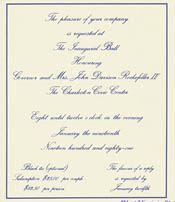 inaugural ball invition