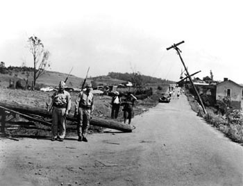 National Guard members view aftermath of Shinnston tornado