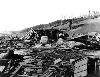 House, garage and stable destroyed by tornado