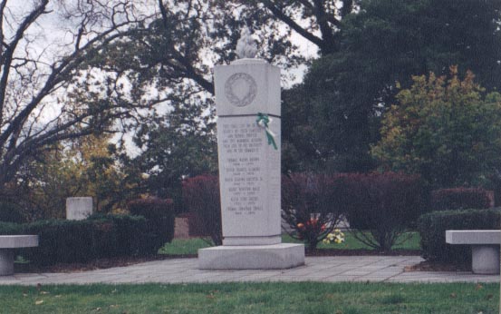 Plane crash memorial at Spring Hill Cemetery,
Huntington