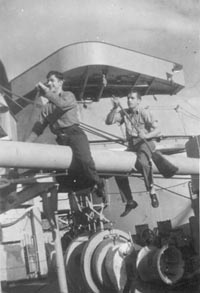 Fun aboard ship, Bremerton, Washington, 1943