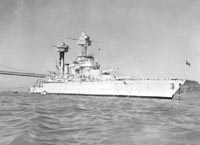 USS West Virginia in the San Francisco Bay