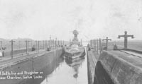 USS West Virginia entering the Panama Canal, 1927