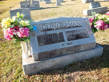 Headstone for Robert Sr. and Carrie Clingerman in Elkins Memorial Gardens. Courtesy Cynthia Mullens