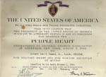 Purple Heart Certificate