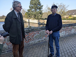 Sydney Levit revisits Lembeck Castle, where his friend and mentor met his death. Courtesy of Richard Eagles