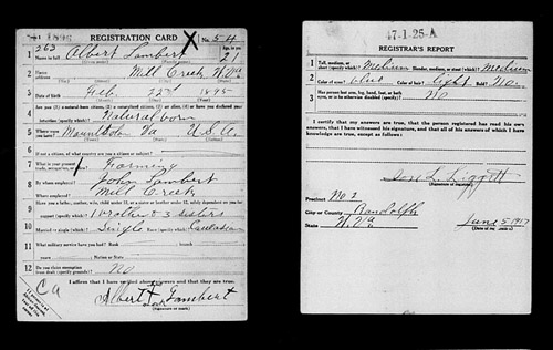 Boggs Draft Registration Card