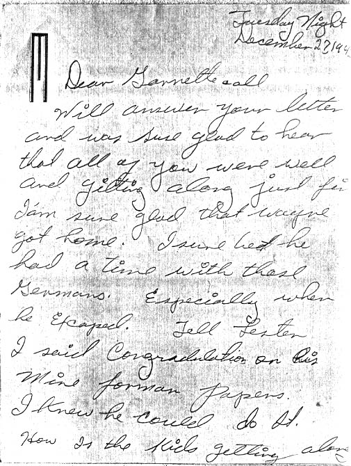 Letter from Jessie McGhee