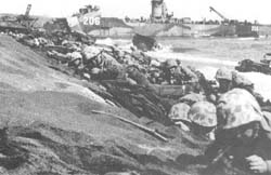 Marines landing
at Iwo Jima, 19 February 1945