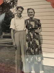 Paul Harding Nuzum with his sister-in-law, Katheryn Thorn Nuzum. Courtesy of her daughter Karin Nuzum Blakeley