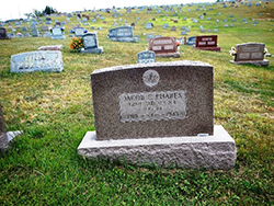 Headstone for Lt. Jacob C. Phares in Elkins Memorial Gardens (also known as Elkins I.O.O.F. Cemetery). Courtesy Cynthia Mullens