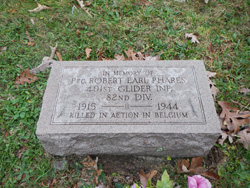 Headstone for Pfc. Robert Earl Phares in Gilman Cemetery, Randolph County. Courtesy Cynthia Mullens