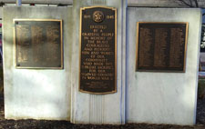 close-up of monument